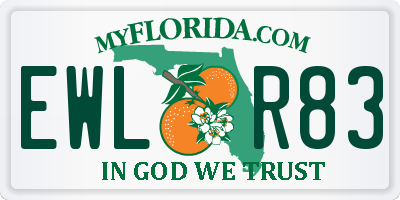 FL license plate EWLR83