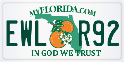 FL license plate EWLR92