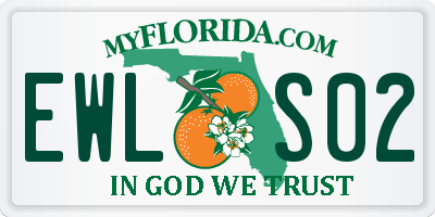 FL license plate EWLS02