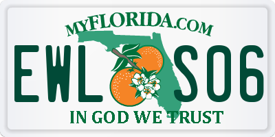 FL license plate EWLS06