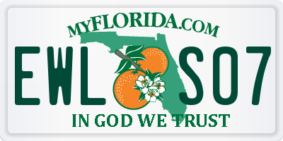 FL license plate EWLS07