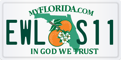 FL license plate EWLS11