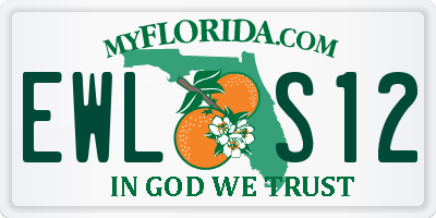FL license plate EWLS12