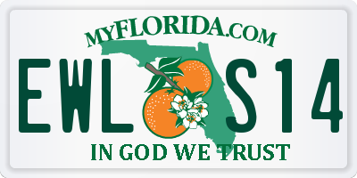 FL license plate EWLS14