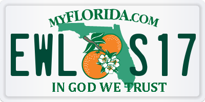 FL license plate EWLS17