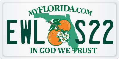 FL license plate EWLS22