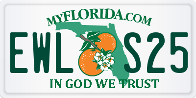 FL license plate EWLS25