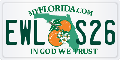 FL license plate EWLS26