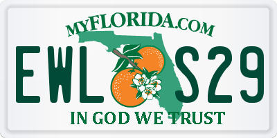 FL license plate EWLS29