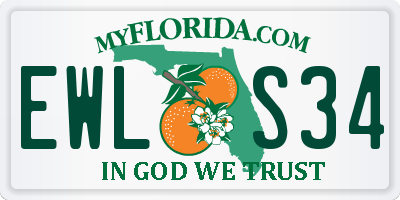 FL license plate EWLS34