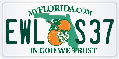 FL license plate EWLS37