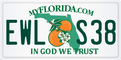 FL license plate EWLS38