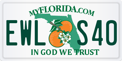 FL license plate EWLS40