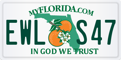 FL license plate EWLS47