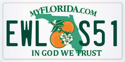 FL license plate EWLS51