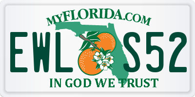 FL license plate EWLS52
