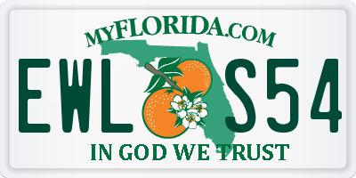FL license plate EWLS54