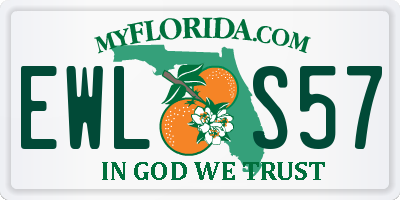 FL license plate EWLS57