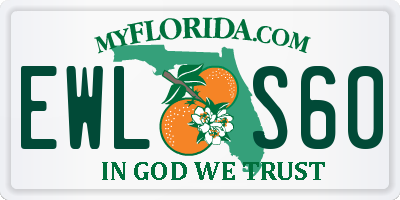 FL license plate EWLS60