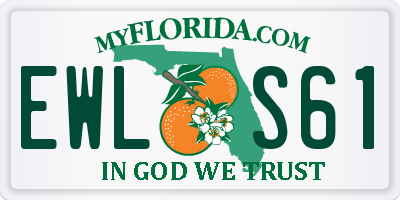 FL license plate EWLS61