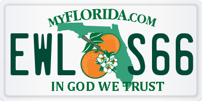 FL license plate EWLS66