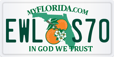 FL license plate EWLS70
