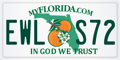 FL license plate EWLS72