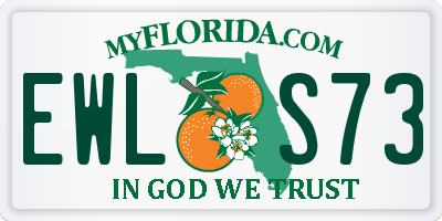 FL license plate EWLS73