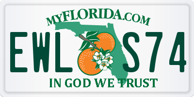 FL license plate EWLS74