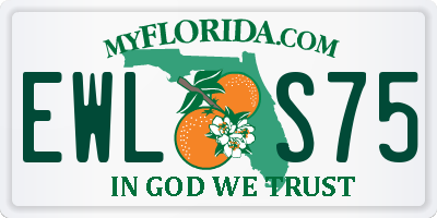 FL license plate EWLS75