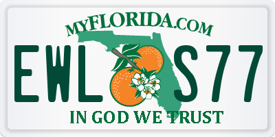 FL license plate EWLS77