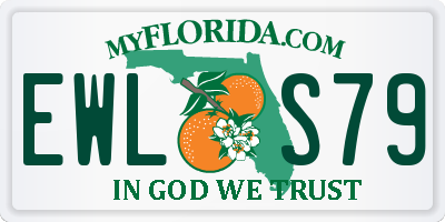 FL license plate EWLS79