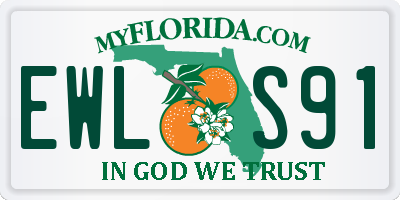 FL license plate EWLS91