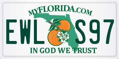 FL license plate EWLS97
