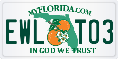 FL license plate EWLT03