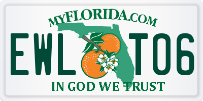 FL license plate EWLT06