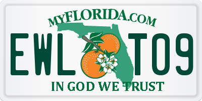 FL license plate EWLT09