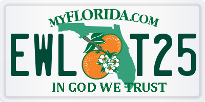 FL license plate EWLT25