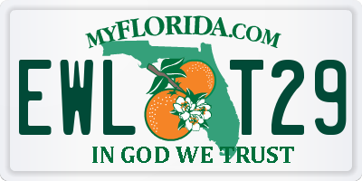 FL license plate EWLT29