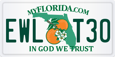 FL license plate EWLT30