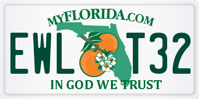 FL license plate EWLT32