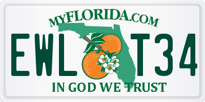 FL license plate EWLT34