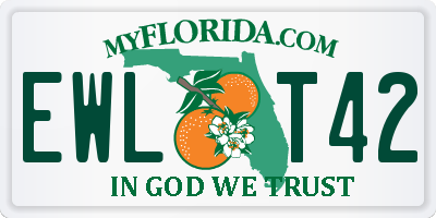 FL license plate EWLT42