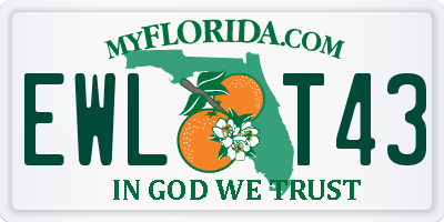 FL license plate EWLT43