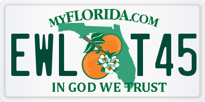 FL license plate EWLT45