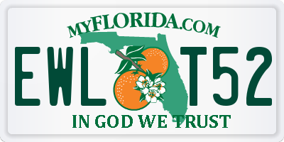 FL license plate EWLT52