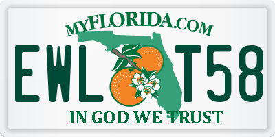 FL license plate EWLT58