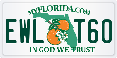 FL license plate EWLT60