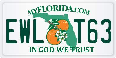 FL license plate EWLT63