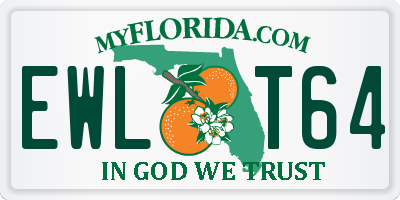 FL license plate EWLT64
